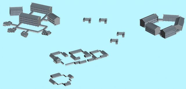 Urban planning – commercial buildings 197 3D Model