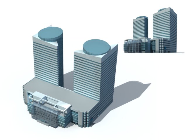 City – high-rise office 324 3D Model