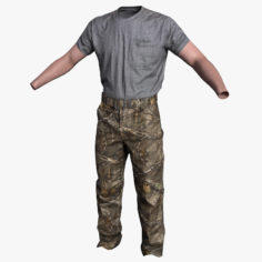 Hunter – Carhartt – Pants Shirt 3D Model