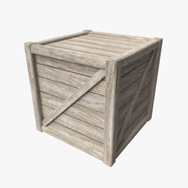 Wooden Box 3D Model