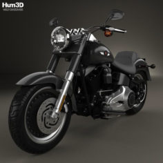 Harley-Davidson FLSTFB Softail Fat Boy Lo 2010 3D Model