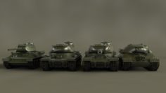 Soviet Tanks Pack 3D Model