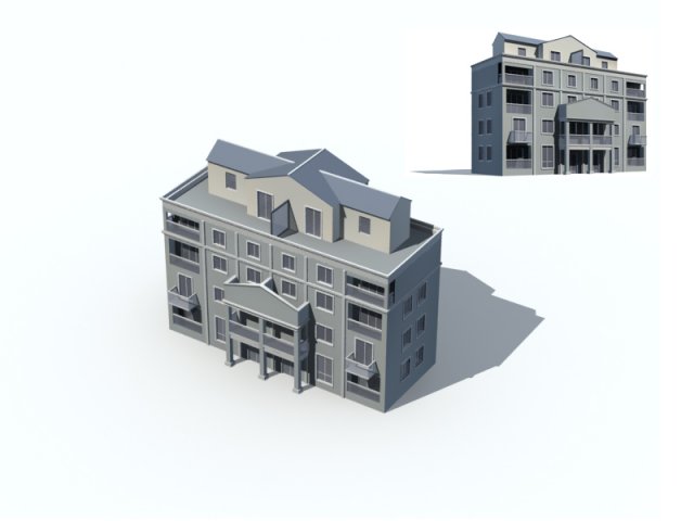 City construction – large real estate residences 2 3D Model