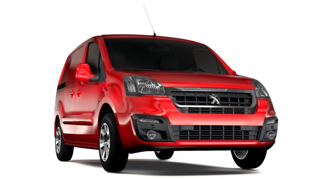 Peugeot Partner Van L1 Electric 2017 3D Model
