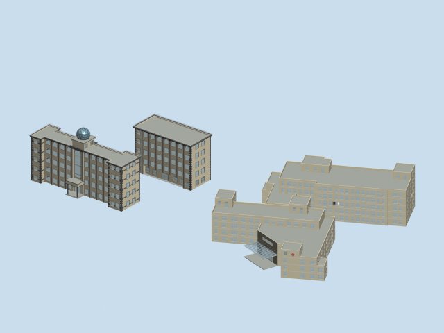 Urban planning – commercial buildings 107 3D Model