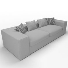 Springfield fabric sofa 3D Model