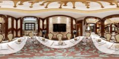 Panorama European Style Restaurant Kitchen Space 03 3D Model