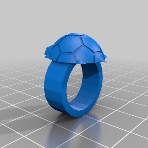Child Turtle Ring 3D Print Model