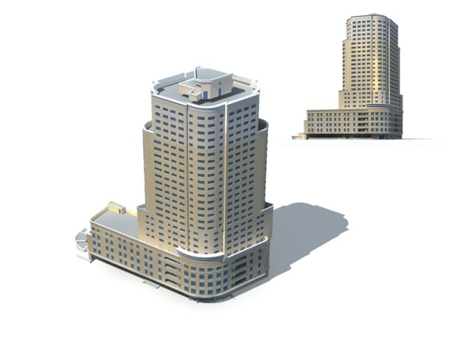 City – high-rise office 300 3D Model