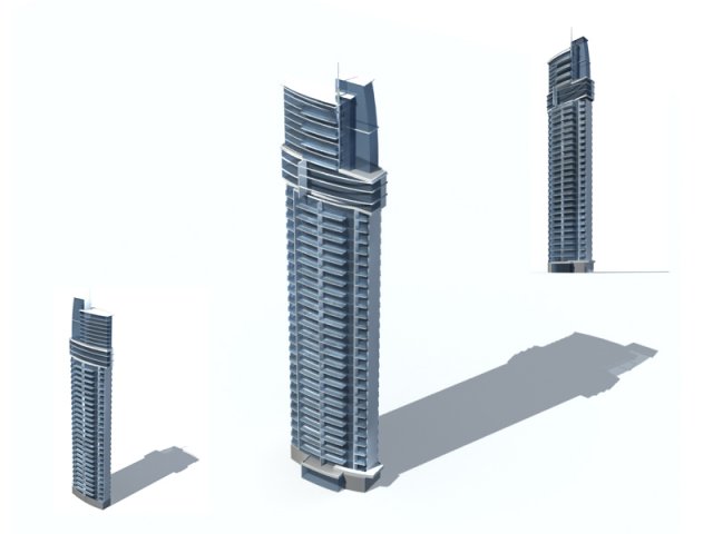 City – high-rise office 340 3D Model
