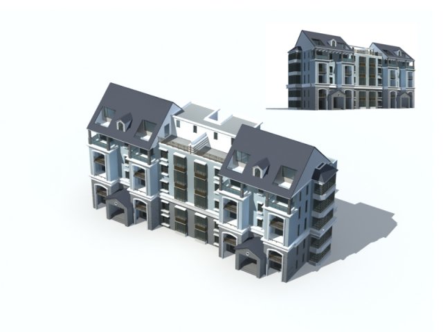 City construction – large real estate residences 43 3D Model