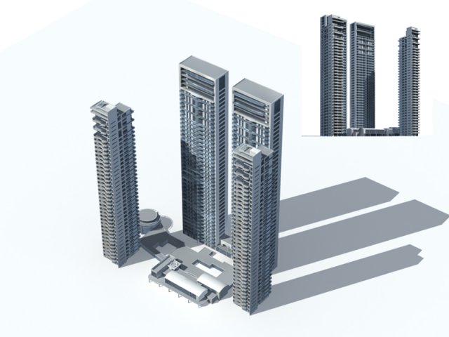 City – high-rise office 339 3D Model