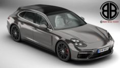 Porsche Panamera Sport Turismo Turbo 2018 3D Model