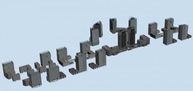 Urban planning – commercial buildings 145 3D Model