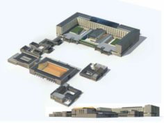 City – multi-storey commercial office building 24 3D Model