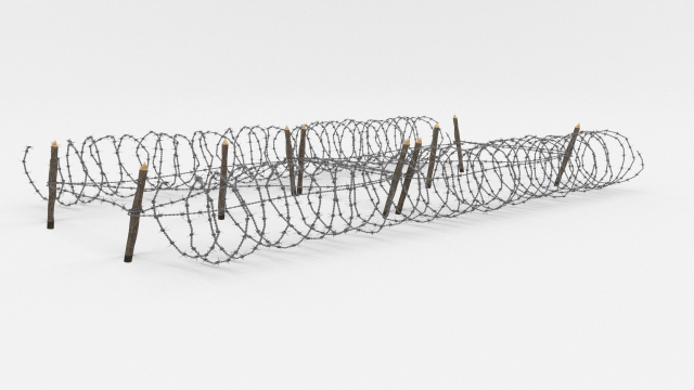 Barb Wire Obstacle 21 3D Model