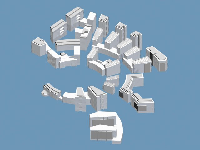 Urban planning – commercial buildings 117 3D Model