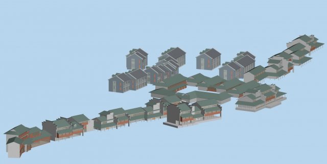 Urban planning – commercial buildings 168 3D Model