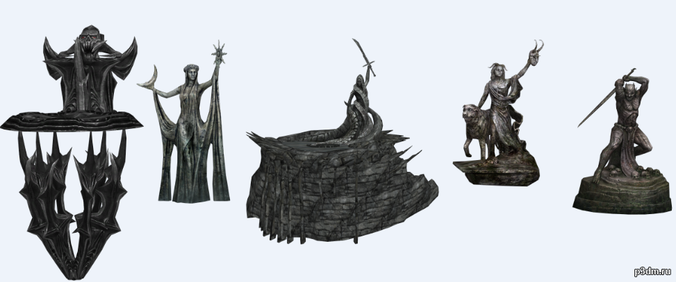 Daedric statues 1 3D Model