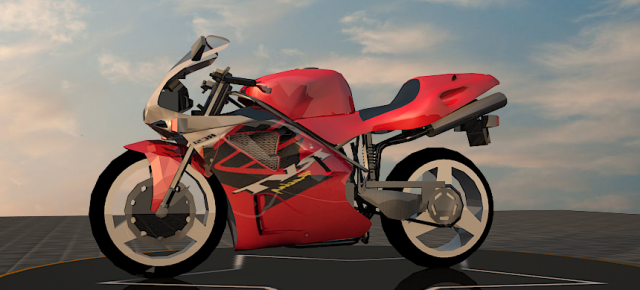 Heavy Bike DUC196 3D Model