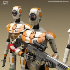 Sci-fi droid 3D Model