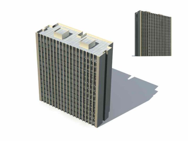 City – multi-storey commercial office building 189 3D Model