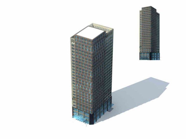 City – multi-storey commercial office building 207 3D Model