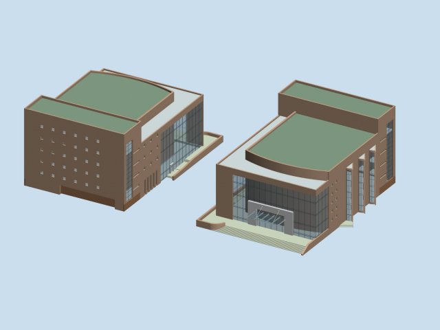 Urban architecture – school office villas 111 3D Model