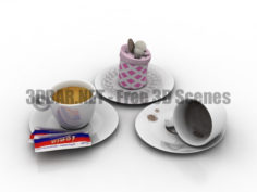 Cup coffee saucer 3D Collection