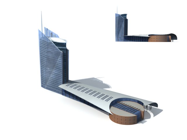 City – high-rise office 338 3D Model