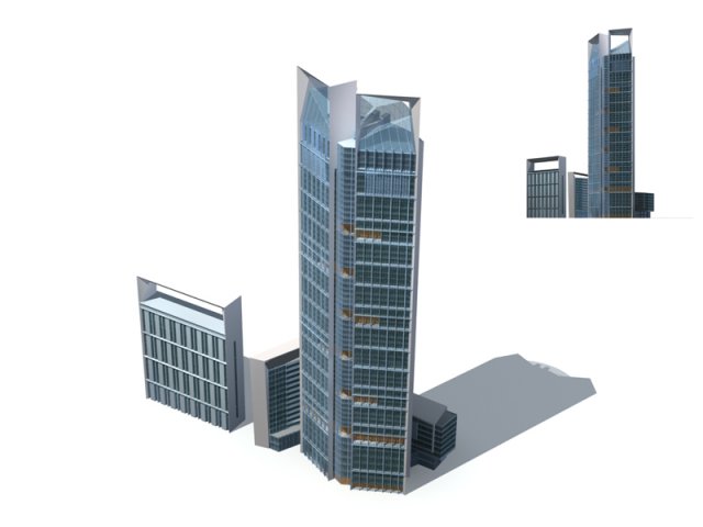 City – high-rise office 17 3D Model