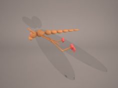 Cartoon Dragonfly 3D Model