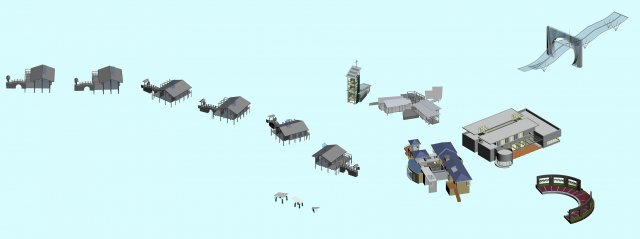 Urban planning – commercial buildings 204 3D Model