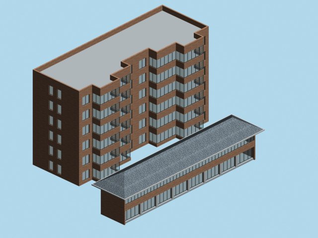 Urban planning – commercial buildings 233 3D Model