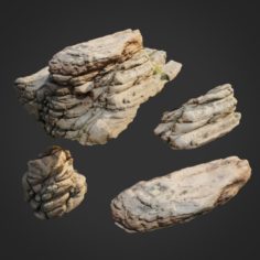 3d scanned nature stone 009 3D Model