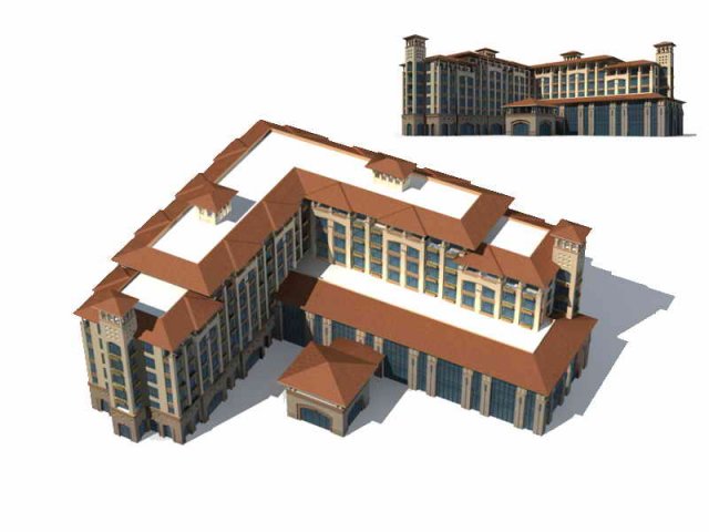 City – multi-storey commercial office building 193 3D Model