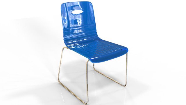 Back-open chair 3D Model