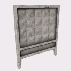 Old concrete wall 3D Model