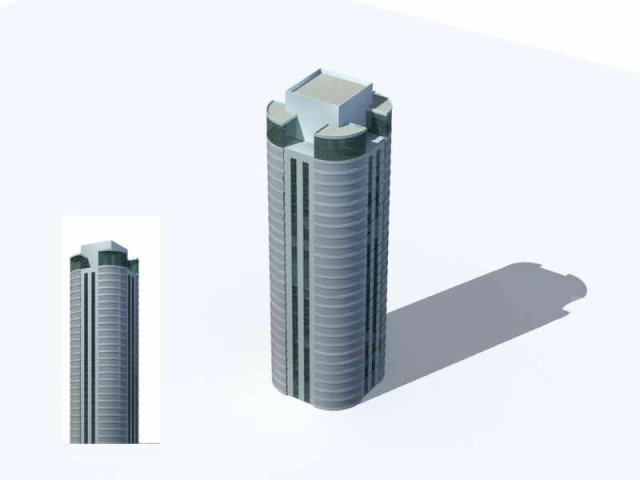 City – multi-storey commercial office building 162 3D Model