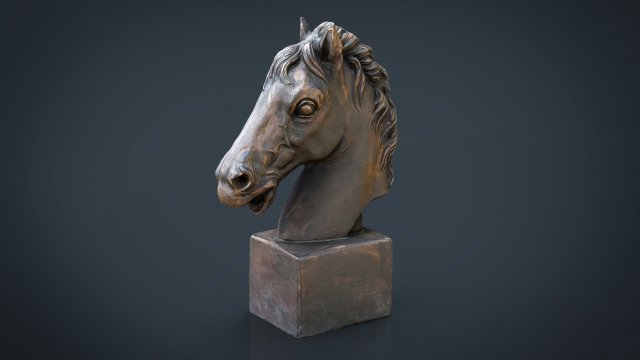 Horse Bust 3D Model