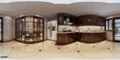 Panoramic antique Chinese style kitchen with kitchen Space 11 3D Model