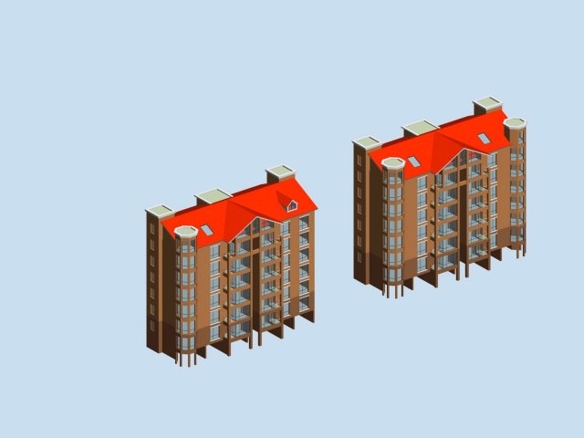 Urban planning – commercial buildings 247 3D Model