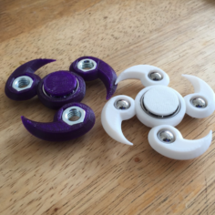 Customizable Edgy Yin Yang Fidget Spinner (pick-a-weight) 3D Print Model