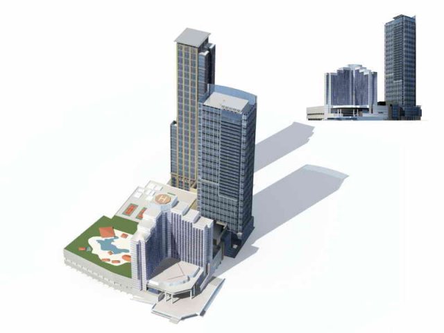 City – multi-storey commercial office building 117 3D Model