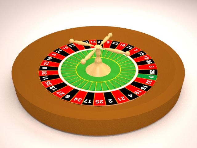 Casino Roulette Wheel 3D Model