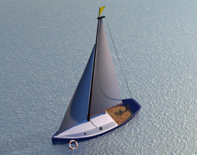 Pleasure boat 3D Model