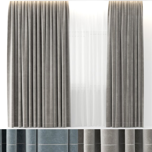 CURTAIN VELVET 3D Model