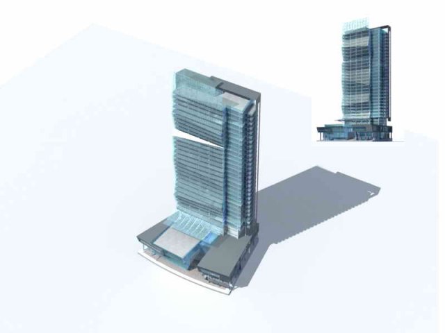 City – multi-storey commercial office building 132 3D Model