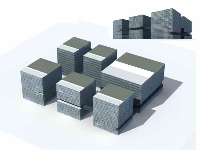 City – multi-storey commercial office building 147 3D Model