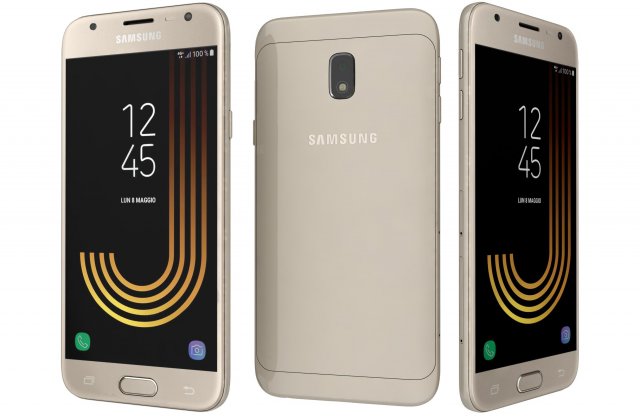 Samsung Galaxy J3 2017 Gold 3D Model